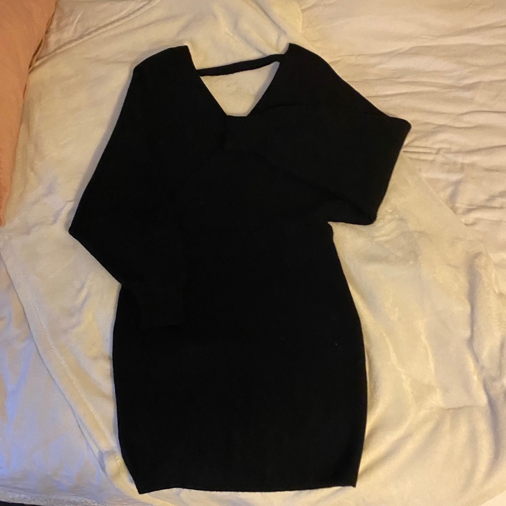 V-neck Sweater Dress